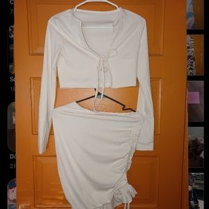 Long 2 piece skirt set